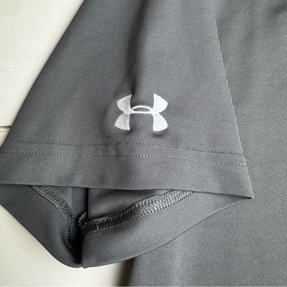 Morgan Stanley Branded Men's Gray Under Armour Polo Shirt - Picture 5 of 8